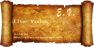 Elter Vivien névjegykártya